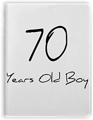 70 Years Old Boy Age Old Art Deco Gift Fashion Notebook Gum Cover Diary Soft Cover Journal