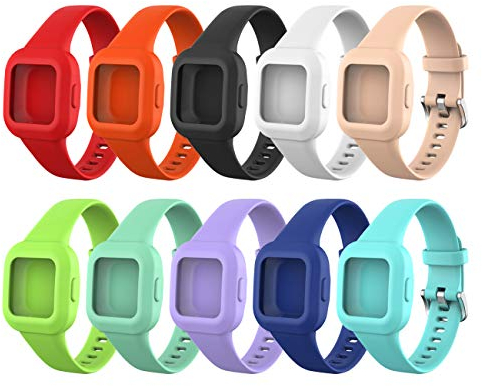 RuenTech Kompatibel mit Garmin Vivofit JR 3 Armband Kinder 2020 Ersatzarmband Silikon Armbänder Ersatzbandbänder Klein Groß (10 Farbe)