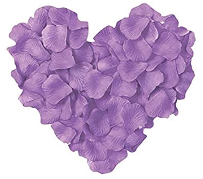 Rosenblätter aus Seide, hellviolett, für Muttertag, Hochzeit, Hochzeitstag, Tischdekoration, Taufe, Blumen, Streudeko, 400 Stück