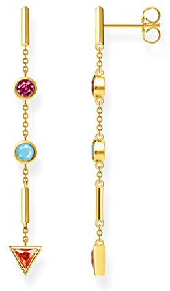 Thomas Sabo H2178-488-7 Glam & Soul Ohrring 925 Sterlingsilber, vergoldet, Gelbgold, Glas-Keramik Stein, synthetischer Korund, Zirkonia