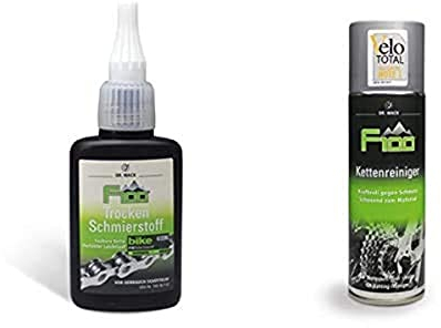 Dr. Wack - F100 Trocken-Schmierstoff 50 ml I Fahrrad Kettenöl trocken für eine saubere Kette I Geeignet für alle Fahrräder & F100 Kettenreiniger 300 ml I Verbessert Leichtlaufeigenschaften