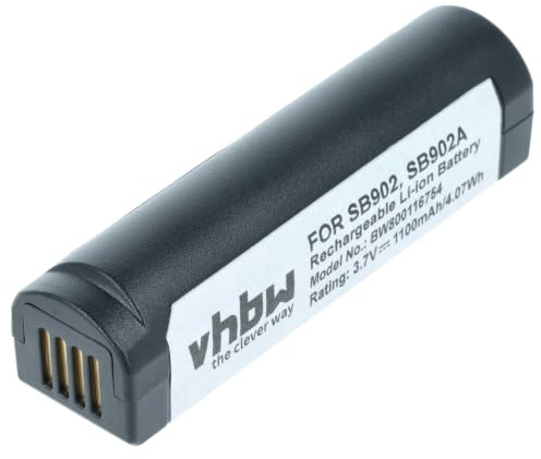 vhbw batteria compatibile con Shure MXW2/SM58, MXW2/SM86, MXW2/VP68 sistema radiomicrofonico trasmettitore (1100mAh, 3,7V, Li-Ion)