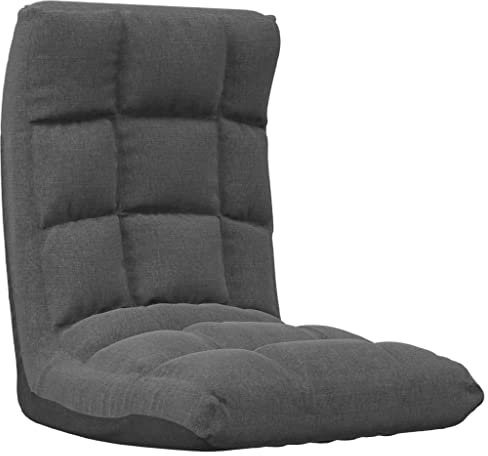 vidaXL Bodenstuhl Faltbar Schlafsessel Relaxsessel Sofastuhl Bodenkissen Bodensessel Bodensofa Relaxliege Liege Sessel Bodenliege Dunkelgrau Stoff