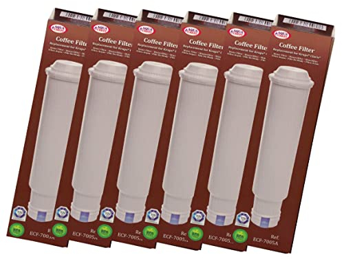 6 x Wasserfilter ECF-7005A (AQK-05) kompatibel mit Krups F088 Melitta Pro Aqua Nivona NIRF 700 Qualität