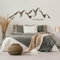 Wanddekoration aus Holz, Der Berg ruft, Berg Silhouette, Holzdekoration, Wanddeko, Wohnzimmer, Alpen, Berge, 3D Bergpanorama – 120 cm (B)
