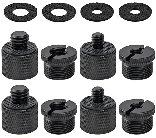 12 Stück MikrofonständerAdapter, MikrofongewindeSchraubenadapter 58 weiblich auf 38 männlich und 38 weiblich auf 58 männlich, 58 weiblich auf 14 männlich und 14 weiblich auf 58 männlich mit