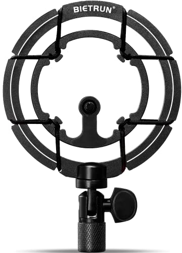 Bietrun 3/8''&5/8''Metal Shock Mount (Pro) Perfect for Blue Yeti/Nano/Blue Yeti x/ShureSM7B/MV7/Rode PodMic/AT2040/Razer Seiren X&Mini/Mic Boom Arm Stand&More, Universal Heavy Duty Shock Mount Holder