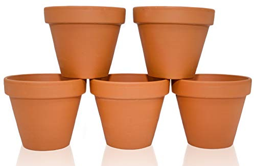 B2S BACK2SEASON Tontöpfe 5 Stück mit Loch Blumentopf D=9 cm Made in Germany Terrakotta 5er Set