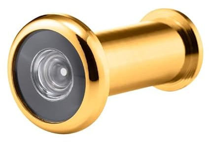 TERF® Polished Brass 180 Degree Door Viewer with Glass Lens Wide Angle Door Spy Hole Security for Front Door, Peep Holes for Front Doors Viewer Safety fit for 35mm to 50mm Door