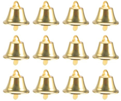 Operitacx 120st DIY Glockenornament Jingle-Schlitten-Glocke-Ornament Goldene Verzierungen Weihnachtsschlittenglocke Vintage Messingglocken Windspiele Handwerk Schüttgut Basteluhr Klein Braut