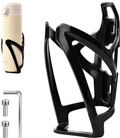 Bicycle Drink Cup Holders Bike Water Bottle Cage, Anti-Scratch Cycling Drink Bottle Holder Adapter Cycling Kettle Bracket for Road Bike and Mountain Bike, Black
