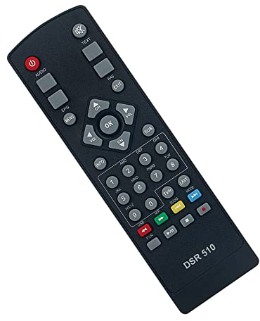 DSR510 Ersatzfernbedienung -VINABTY-Fit für Schwaiger Mini Digital Satellite Receiver Fernbedienung DXH-12 DXH-3 DXH-11 DSR-510 DXH-101 Fs10p+ 3600 MX-100 Fs10p 3610 i-Sat-500s