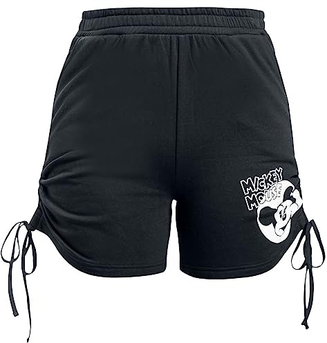 Mickey Mouse Micky Maus Black & White Frauen Hotpant schwarz