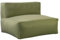 FINQA Nizza Liege, Sofa ohne Armlehnen, 90x87x64 cm, Outdoor Sitzgruppe in Olivgrün, Liegegarnitur Garten, Balkon und Terrasse