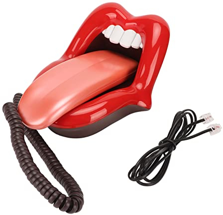 Festnetztelefon, Große Zungenform, Telefon Im Verrückten Stil, Niedliches und Lustiges Telefon, Coole Verrückte Große Zunge für Mottoparty, Spukhaus-Requisiten,