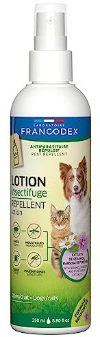 Francodex - Lotion Insectifuge 250 ML Formule renforcée pour Chiens et Chats