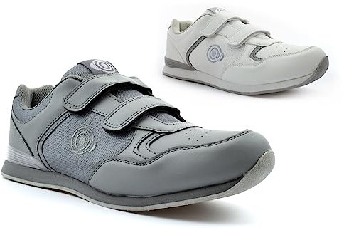 Mens/Womens Bowling Shoes Lawn Bowls Shoes Ladies Bowls Trainers Women Bowling Shoes Garden Bowls Shoes Mens Bowls Shoes Mens Bowls Trainers Mens Bowling Shoes Grey/White 8 UK