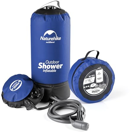 Naturehike Bolsa de Ducha Portátil Ducha Portatil Camping Ducha Camper Ducha Exterior Móvil con Bomba de Pie Adecuada para Camping, Jardín, Viajes, Coche, Playa sólo 1 kg 11L