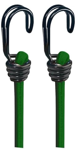 BASI | 2er Set Gummispannseil mit Haken | 80 cm Ø 8 mm | Spanngummis Gepäckspanner mit Doppelhaken | Ladungssicherung Transportsicherung - Spanngurt Set | 2 Stück