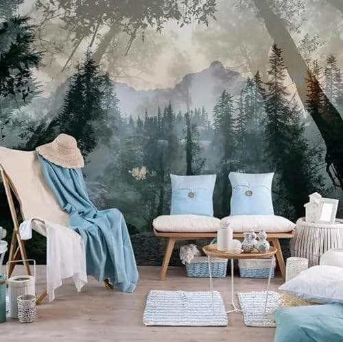Tapete Tropischer Urwald 3D-Fototapete für Wohnzimmer Sofa Hintergrund Wand 450CM(W)*315CM(H)
