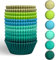 Gcardist Lot de 300 caissettes à cupcakes vertes standard (300 pièces, 41,57 mm, taille standard) – Passent au four et au micro-ondes, résistantes à la chaleur et au congélateur, jetables, pour la