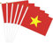 Vietnam-Flaggen auf Stab, 20 Stück, vietnamesische Handflaggen, kleine Flaggen von Vietnam für Festivals, Sportparade, Partys, Dekoration, Anti-UV-Verblassen, für drinnen und draußen (Vietnam)
