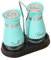 GJIE Pack of 2 Salt and Pepper Pots Salt and Pepper Shaker Salt and Pepper Set Salt Shaker Salt Pot Kitchen Accessories (Blue)