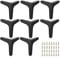 FAAING 8er Set 10cm Möbelfüße Schwarz, Metall Möbelbeine Dreieckig Möbelfüsse mit Schrauben, Dreieck Tischbeine Schrankfüße Couch Füße für Möbel Sofa Tisch Stuhl DIY Schrank