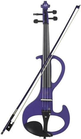 Violine Set Professionelle 4/4 elektrische Violine Geige Saiteninstrument lila elektrische Geige mit Fall Kabel Kopfhörer für Musikliebhaber