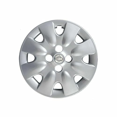 Kit mit 4 anpassbaren Radkappen – für Nissan MICRA Modell 2003 -> (Chrom-Logo) – Durchmesser 14 Zoll