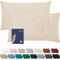 Kissenbezug 40 x 80 Öko-Zertifikat Weich Kopfkissenbezug 40x80 2er Set Mikrofaser Kopfkissen 40x80 Bezug Beige Kissenhülle Für Kissen 40x80 Resistent Hypoallergen Vielit