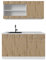 Vicco Singleküche R-Line, Artisan Eiche/Weiß, 140 cm ohne Arbeitsplatte