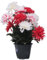 Artificielles.com - Künstlicher Blumentopf für den Friedhof Chrysanthemen rot – Farbe: Rot