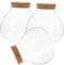 GREENADSCAPE 3pcs Sealed Clear Glass Terrarium Bottles with Cork Microlandschaft Jars for Indoor Plant Display Decor Easy Maintenance