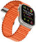 Fullife Nylon Armband Kompatibel mit Apple Watch Armband 49mm 46mm 45mm 44mm 42mm(Series 3 2 1),Sport Ersatzbänder für iWatch Ultra 2/Ultra SE Serie 10 9 8 7 6 5 4 3 2 1,Orange