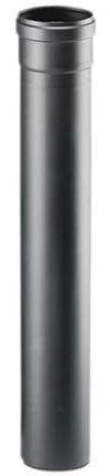 ALLINOX Tubo Acciaio Nero Per Stufa A Pellet Canale Da Fumo Modulo Canna Fumaria (DN 80 x 1000 mm)