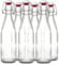 Ultimo Designs Clear Glass Bottles With Airtight Swing Top Lids 6 x 500ml