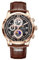 LIGE Armbanduhren Herren Männer Uhr Braun Lederarmband Chronograph Quarz Männer Uhren Mit Datum Mondphase Design Wasserdicht Men's Watches - Armbanduhren Für Herren Für Business & Alltag,Goldschwarz