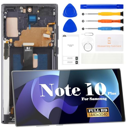 TFT pour Samsung Note 10 Plus LCD Écran de Remplacement pour Samsung Galaxy Note 10 Plus LCD Display pour Galaxy SM-N975F, SM-N975U LCD Écran Tactile Digitizer Assemblée Kits de Réparation avec Cadre