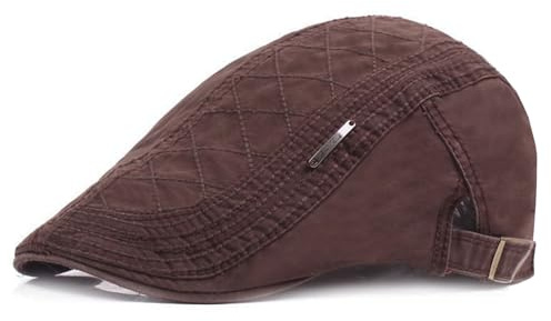 Rayson Berretto Coppola Uomo Cotone Traspirante Cappello Piatto Estiva Regolabile Baschi Scozzesi con Motivo a Rombi