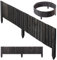 KADAX Bordure de pelouse en bois flexible - 116 x 20 cm - Bordure de parterre - Clôture de jardin flexible - Bordure de tonte - Bordure enroulable - Anthracite