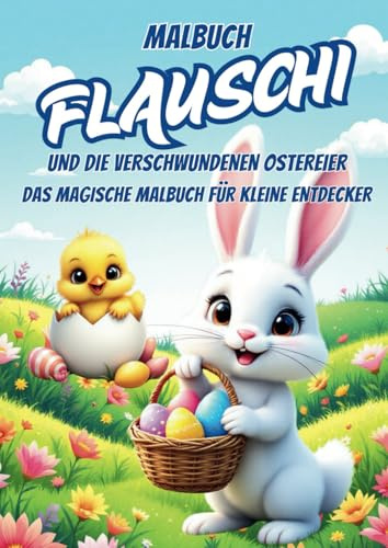 Flauschi & die verschwundenen Ostereier – Oster Malbuch für Kinder ab 4 Jahren mit Ausmalbildern: Zauberhaftes Kindermalbuch zu Ostern mit niedlichen ... Oster-Fakten, Mitmach-Seiten & Urkunde