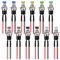 12 unidades de 7 mm precableado, mini pulsador instantáneo, 12 V, 3 A, 220 V, SPST de 2 pines, interruptor de botón presoldado, botón plano, pulsador multicolor, para modelismo de ferrocarril hobby