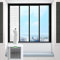Landrip Kit de sellado de ventana de aire acondicionado, kit de sellado de ventana para aire acondicionado portátil, protección de intercambio de aire, 92 x 25 cm