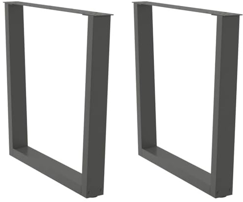 QUAHEAS Esstisch Beine V-Form 2 Stück Anthrazit 90x72-73,3 cm Stahl, Pulverbeschichtet für Schreibtisch, Moderne Möbel