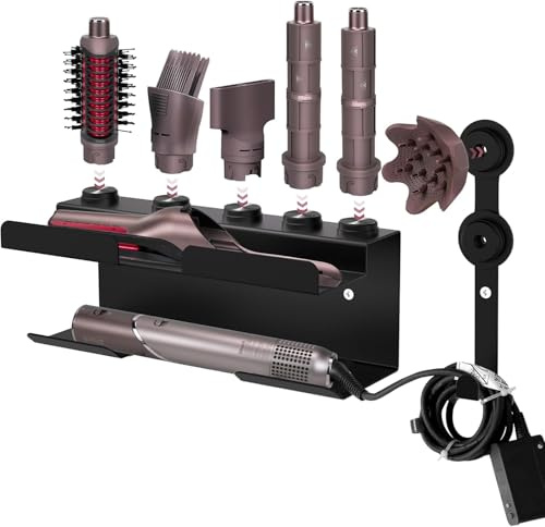 OPONIMI Wandhalterung für Shark FlexFusion und Flex Style mit Kabelhalter | Organizer für Lockenstab, Bürsten, Diffusor und Zubehör; platzsparende Badezimmer-Aufbewahrung mit Kabelaufhänger