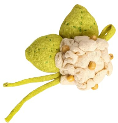 Broche fleur en coton et lin respirant - Broderie délicate - Confortable à porter toute la journée - Accessoire de boutique en tissu en alliage - Accessoire floral, taille unique, Comme décrit
