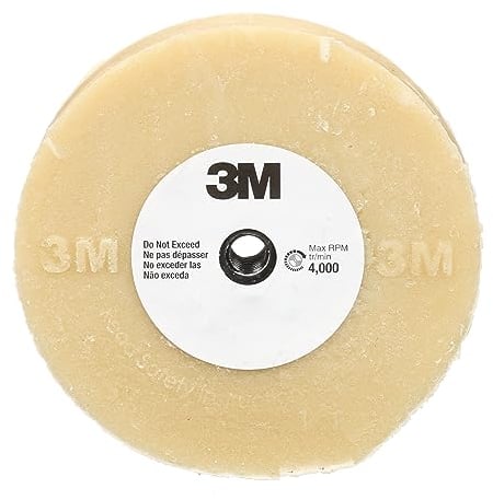Cubitron 3M Stripe Off Wheel – Klebstoffentferner – Radiergummi – Entfernt Abziehbilder, Streifen, Vinyl, Bänder und Grafiken – 10,2 cm Durchmesser x 5/8 Zoll Dicke – 07499 – 1 Stück
