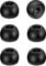 Almohadillas de Silicona para Auriculares, Set de 6 Recambios In-Ear de Tamaño Universal Estándar en 2 Colores y 3 Tallas - Gomas JVC EP-FX2M-B (Negro)