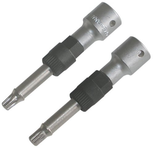 Alkan Steckkschlüssel-Bit-Einsätze (für Lichtmaschine/Freilaufriemenscheibe) T-Profil T50 für Torx Schrauben + M10 XZN für Vielzahn Schrauben mit 33-Zähne Adapter (Montage-Demontage-Werkzeug)